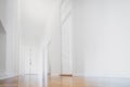 White apartment , empty room newly renovated - interior Royalty Free Stock Photo