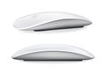 White Apple Magic Mouse - Black Multi-Touch Surface, on white background, vector illustration. The Magic Mouse is a