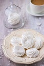 White apple marshmallows, zephyr for valentine day Royalty Free Stock Photo