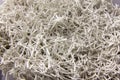 White aragonite with many threads, close up