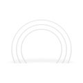 White arch level circle geometric entrance gate glossy 3d element realistic vector illustration