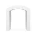 White arch niche. Template realistic arc on white background for advertising event design