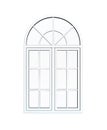 White arch window Royalty Free Stock Photo