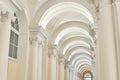 The white arches with columns in the temple Royalty Free Stock Photo
