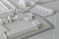 White architectural and urban models