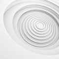 White Architecture Circular Background. Abstract Interior Design Royalty Free Stock Photo