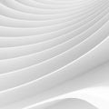 White Architecture Circular Background. Abstract Interior Design Royalty Free Stock Photo