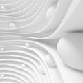 White Architecture Circular Background. Abstract Interior Design Royalty Free Stock Photo