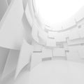 White Architecture Circular Background. Abstract Interior Design Royalty Free Stock Photo