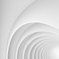 White Architecture Circular Background. Abstract Interior Design Royalty Free Stock Photo