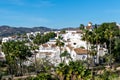 White architecture in the city of Nerja, Spain. Royalty Free Stock Photo