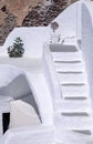 White architecture details of Santorini island, Greece Royalty Free Stock Photo