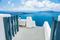 White architecture on Santorini island, Greece Royalty Free Stock Photo