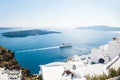 White architecture on Santorini island, Greece Royalty Free Stock Photo