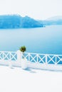 White architecture on Santorini island, Greece. Royalty Free Stock Photo