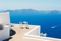 White architecture on Santorini island, Greece Royalty Free Stock Photo