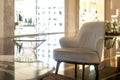 White armchair modern designer chair photo