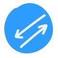White arrow with blue round border Royalty Free Stock Photo