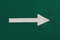 White arrow on green background indicating direction to the right Royalty Free Stock Photo