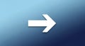 A white arrow points to the right, centrally positioned. It lies on a gradient background Royalty Free Stock Photo