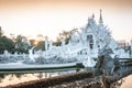 White art temple at Wat Rong Khun Chiang Rai Royalty Free Stock Photo