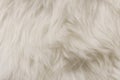 White artificial fur texture for background close-up