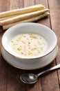 White asparagus cream soup, spargelcremesuppe Royalty Free Stock Photo