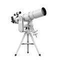 White astronomical telescope with equatorial mount and tripod Royalty Free Stock Photo