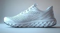 White athletic shoe with modern design - generative ai Royalty Free Stock Photo