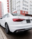 White Audi A4 sedan