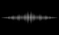 Audio sound waves on black background .Sound wave. Level, song.