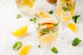 White autumn sangria Royalty Free Stock Photo