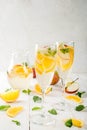 White autumn sangria Royalty Free Stock Photo