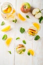 White autumn sangria Royalty Free Stock Photo