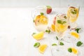 White autumn sangria Royalty Free Stock Photo