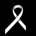 White awareness ribbon