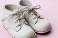 White baby shoes Royalty Free Stock Photo