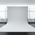 White backdrop in room Royalty Free Stock Photo