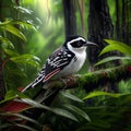 White-backed Woodpecker (Dendrocopos major) generative AI