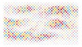 White background abstract halftone pattern vector illustration with colorful dots Royalty Free Stock Photo
