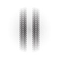 Radial gradient dots tire track