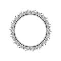 Circle daisy black frame