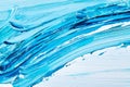 On a white background, a blue acrylic paint smear is isolated. Royalty Free Stock Photo