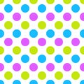 White background with bright blue, green and purple dots for wallpapers Royalty Free Stock Photo