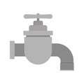 White background with color silhouette of faucet icon