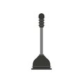White background with color silhouette of toilet plunger icon Royalty Free Stock Photo
