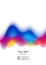 White Background with Colorful Abstract Sound Wave. Vector Illustration of Rhythm. Banners and Posters Design