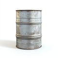 A white-background 3D rendering featuring an isolated aluminum barrel. Royalty Free Stock Photo