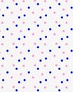 White background design with pink and jacker polka-dot motifs Royalty Free Stock Photo