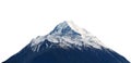 Aoraki, or Mount Cook, isolated on white background. It is the highest mountain in New Zealand.